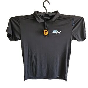 Truewerk Stewart Haas Crew Issued Polo Shirt Mens Size M Black Racing Ford NWT